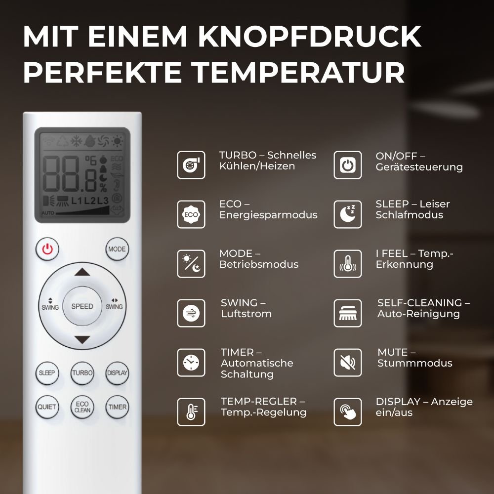 Kältebringer R290 A+++ Split Klimaanlage 9.000 BTU (2,8kW)