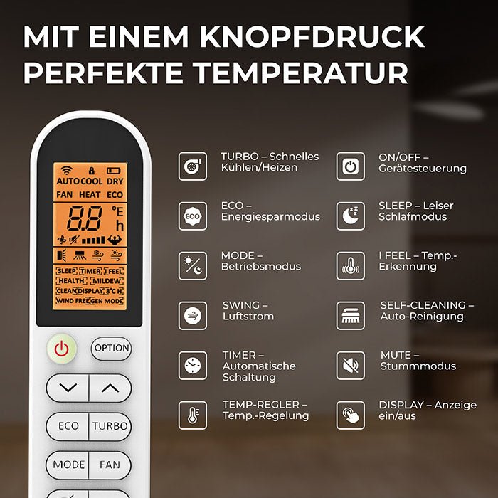 Kältebringer® Split Klimaanlage 12.000 BTU (3,4kW) Komplettset