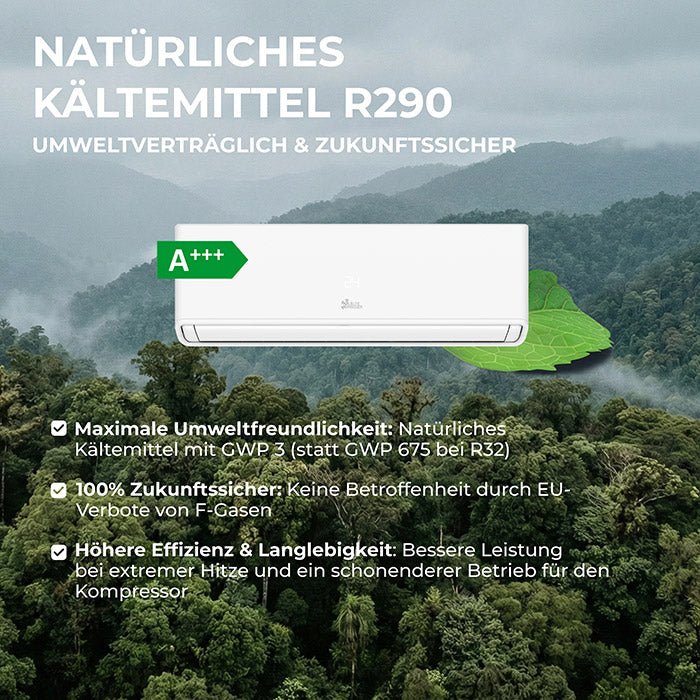 Kältebringer R290 A+++ Split Klimaanlage 9.000 BTU (2,8kW)