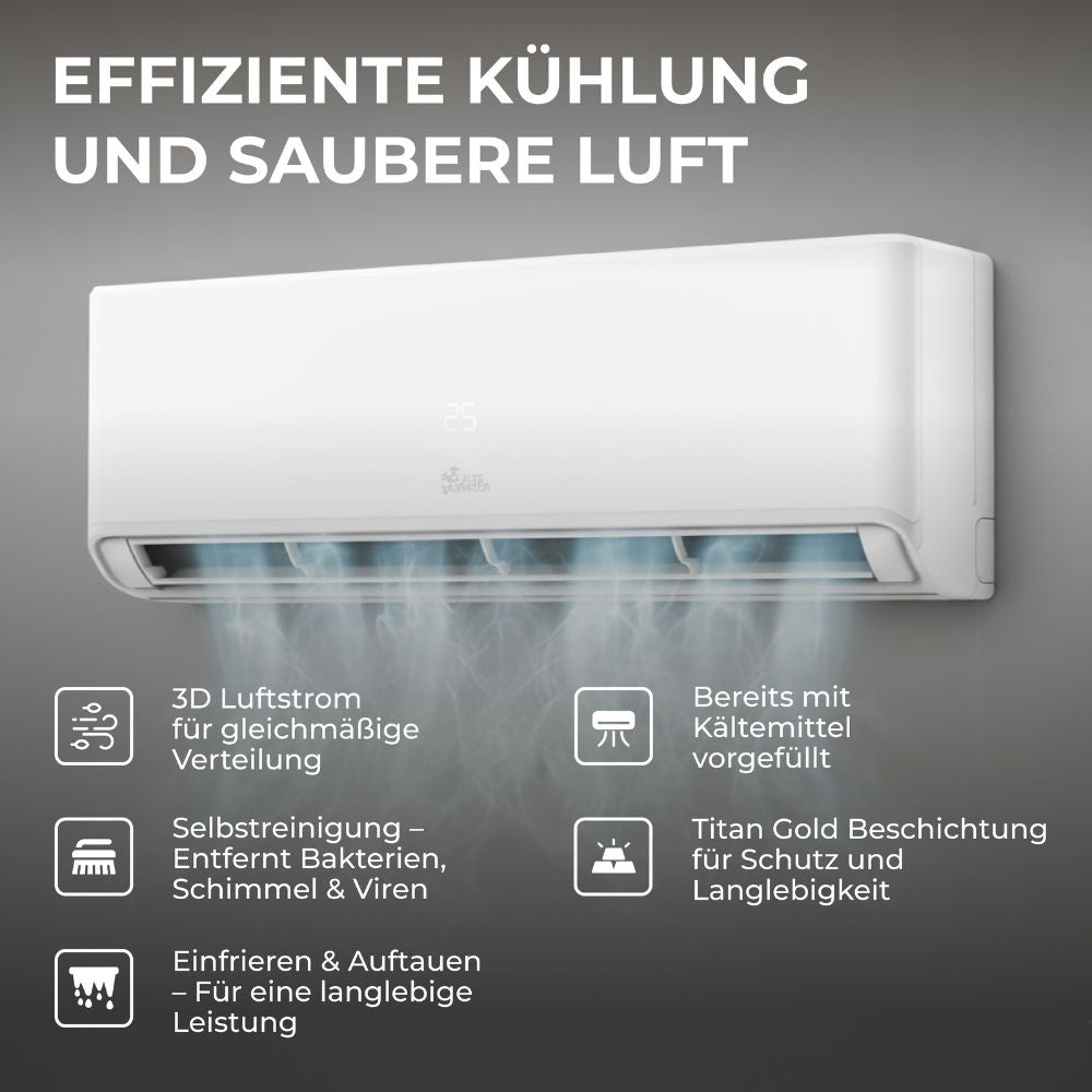 Kältebringer R290 A+++ Split Klimaanlage 9.000 BTU (2,8kW)