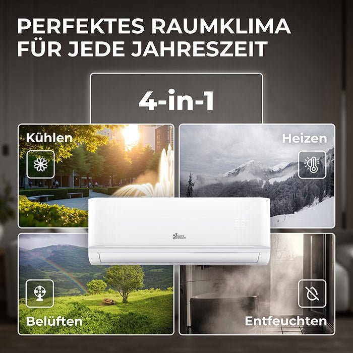 Kältebringer® Split Klimaanlage 9.000 BTU (2,6kW) Komplettset