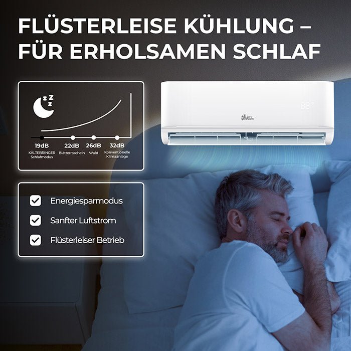 Kältebringer® Split Klimaanlage 9.000 BTU (2,6kW) Komplettset