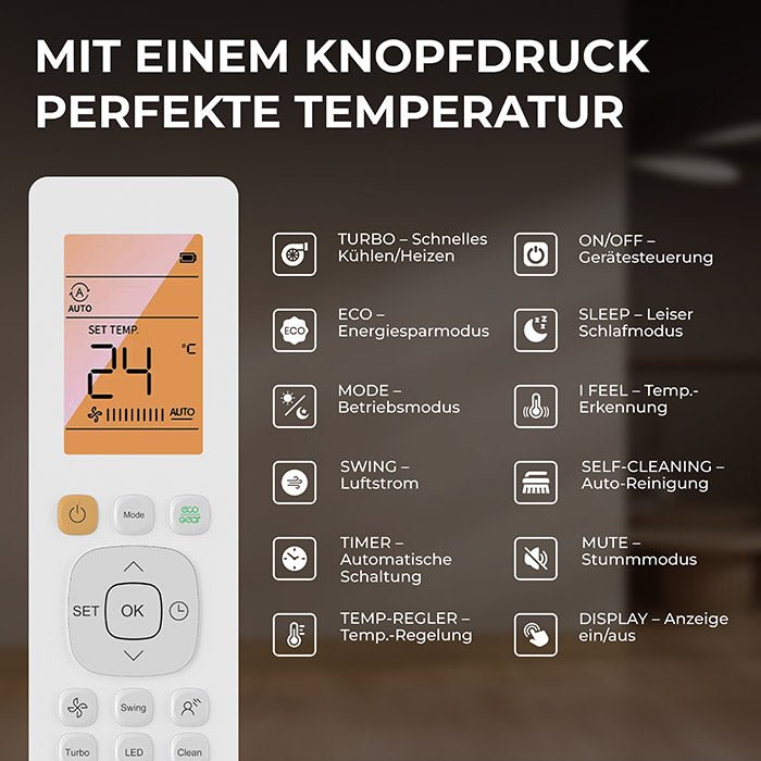 Kältebringer® Split Klimaanlage 9.000 BTU (2,6kW) Komplettset
