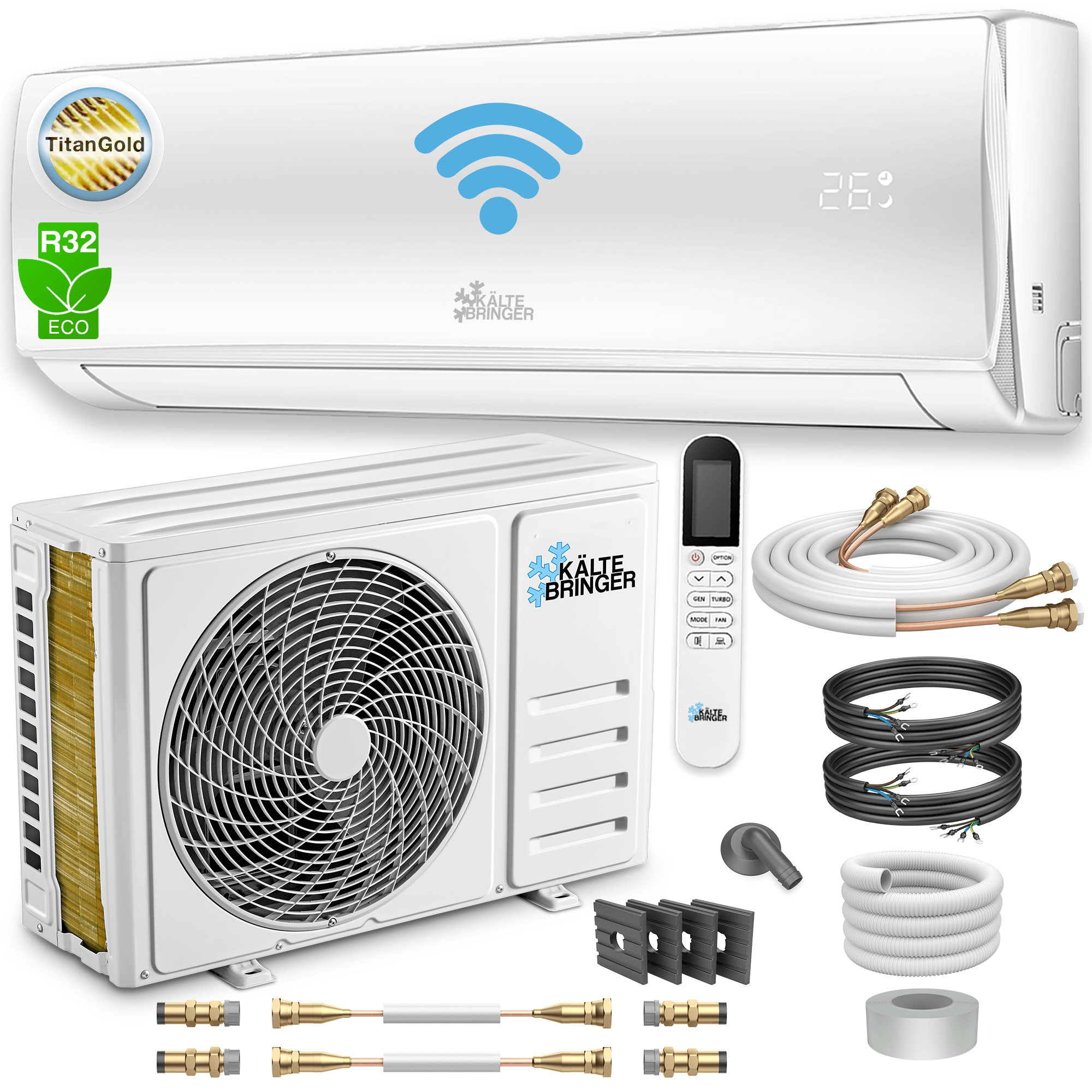 Kaltebringer® Split Air Conditioner Quick Connect - 18 000 BTU